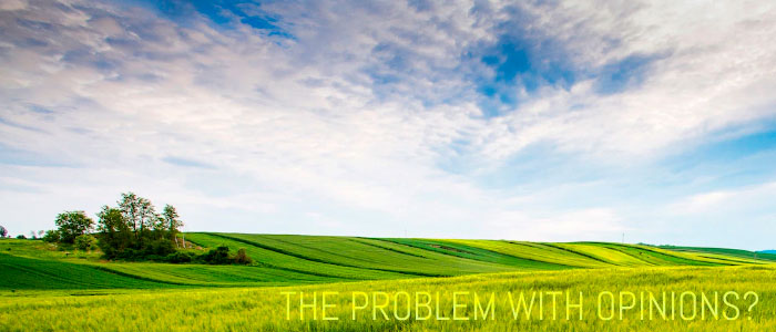 THE PROBLEM WITH OPINIONS?