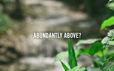 ABUNDANTLY ABOVE?